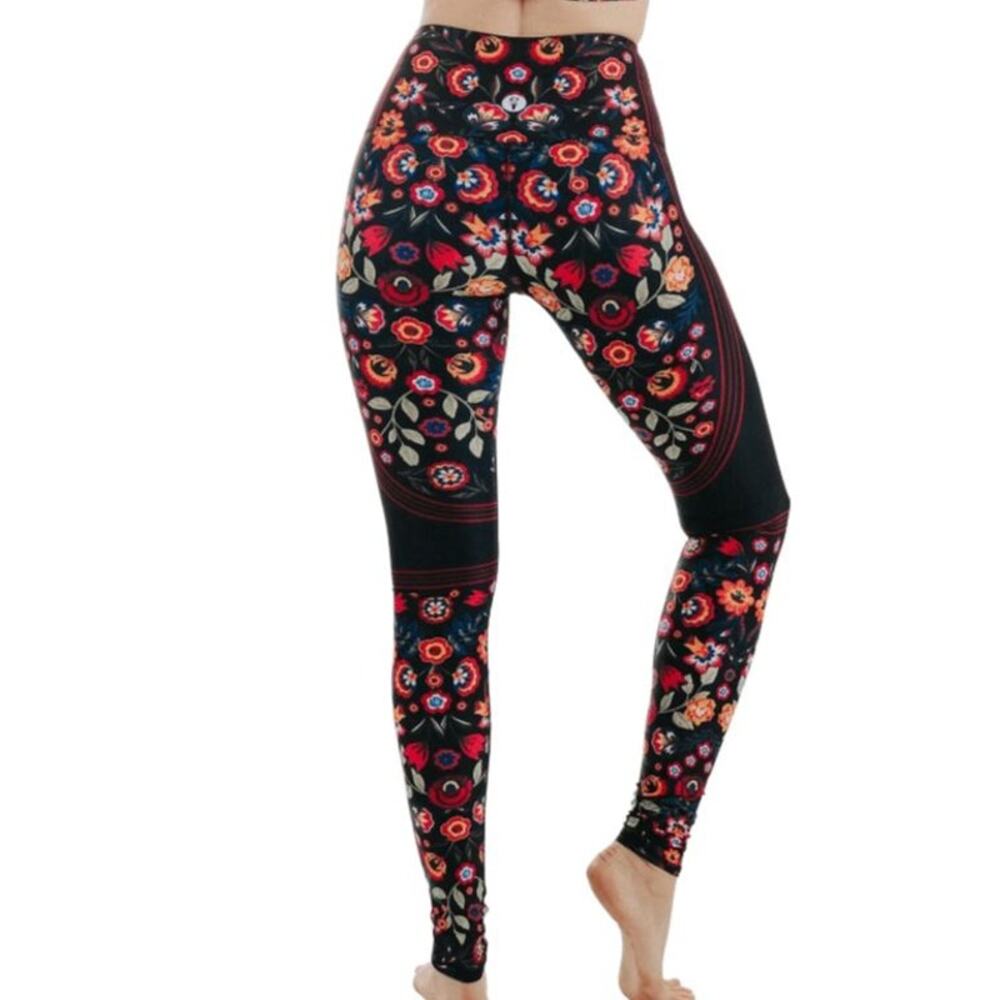 Yoga Democracy YD Folklore Eco Printed Yoga Leggings S - Picture 2 of 12